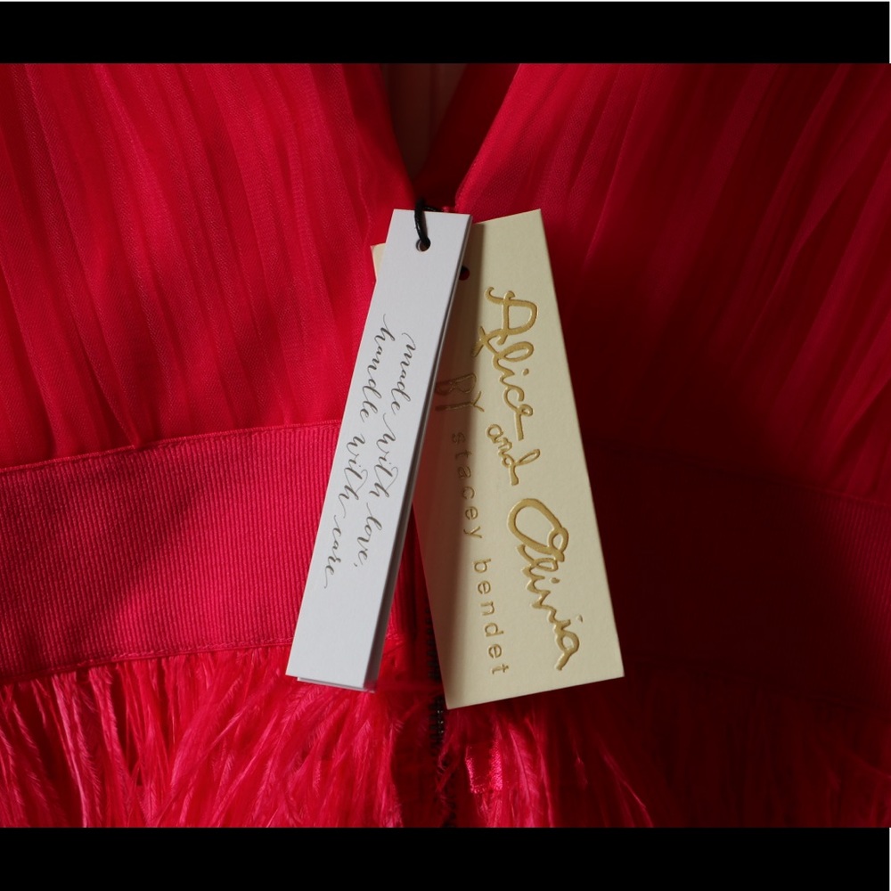 ALICE + OLIVIA Tehran Feather Party Mini Dress - Picture 13 of 16